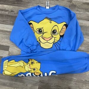 Disney Blue Simba Kids Sweatsuit Size 6